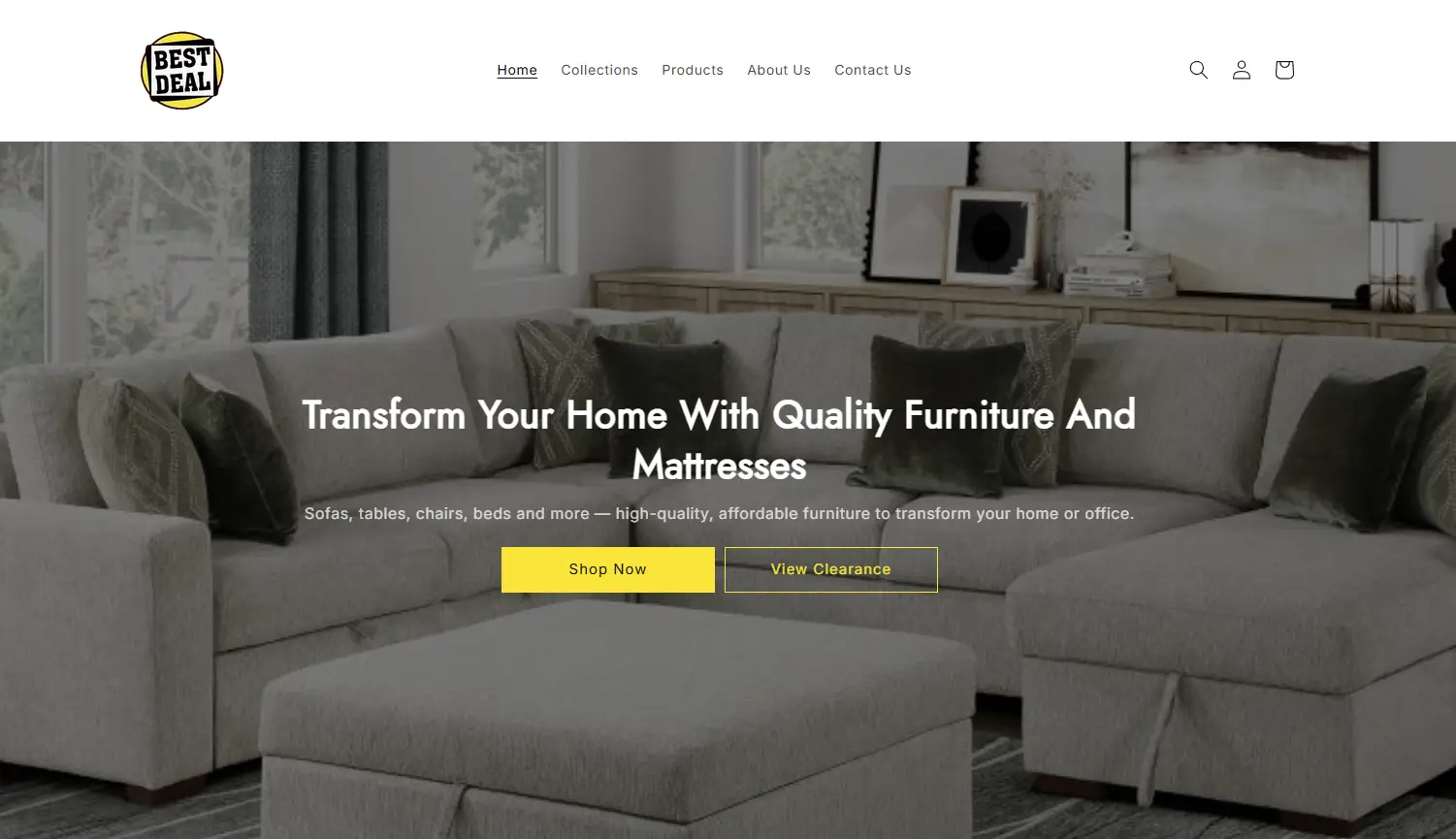 Best Deal Furniture website project